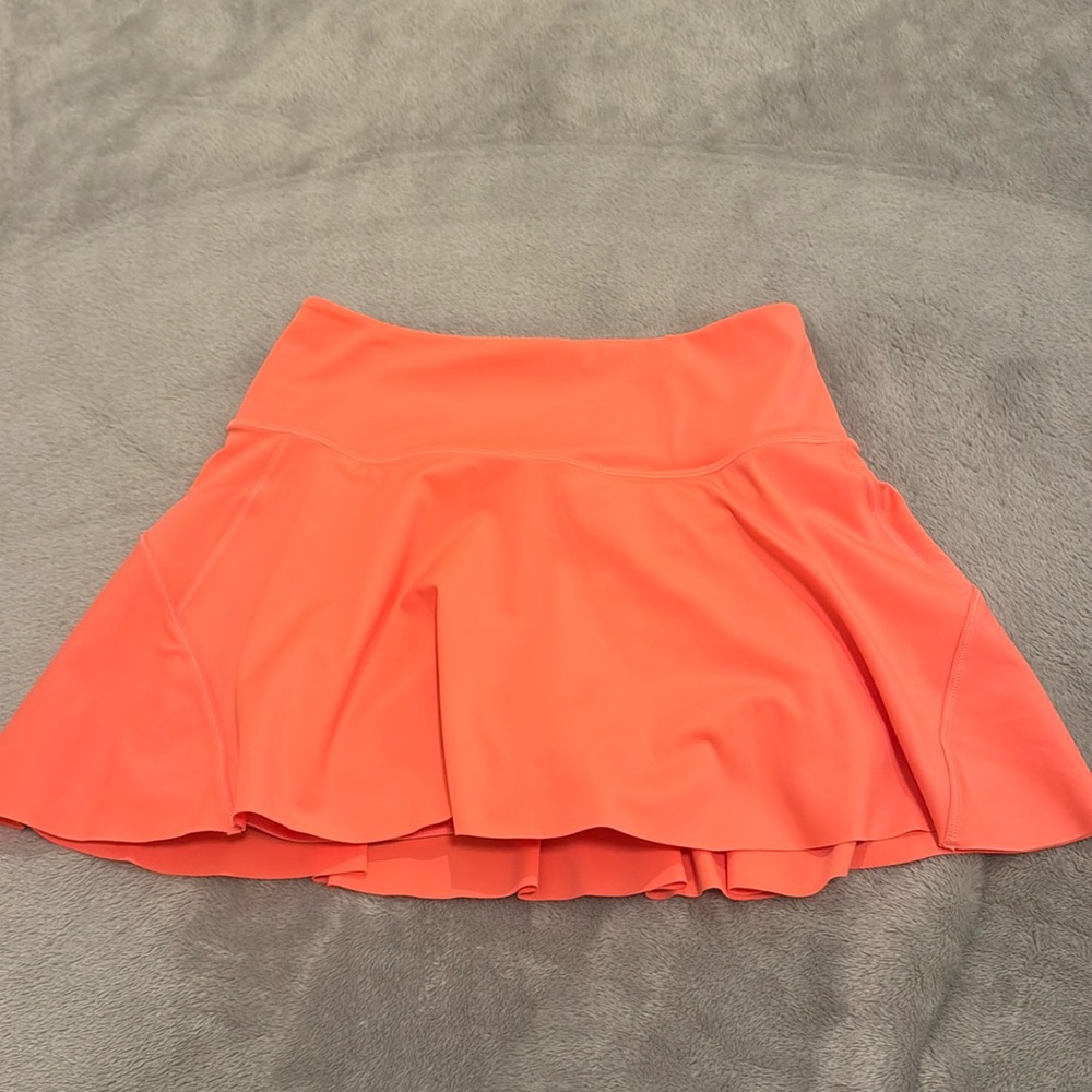 orange Athleta tennis skort